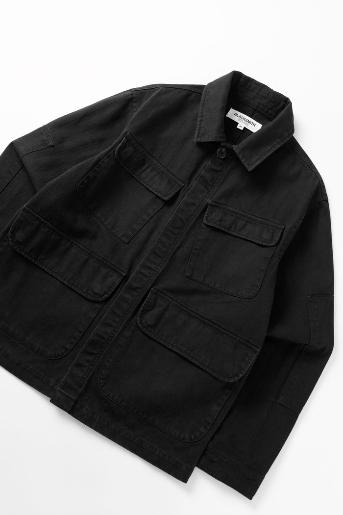 Blacksmith - Herringbone Jungle Jacket - Black