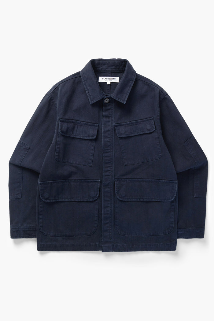 Blacksmith - Herringbone Jungle Jacket - Navy