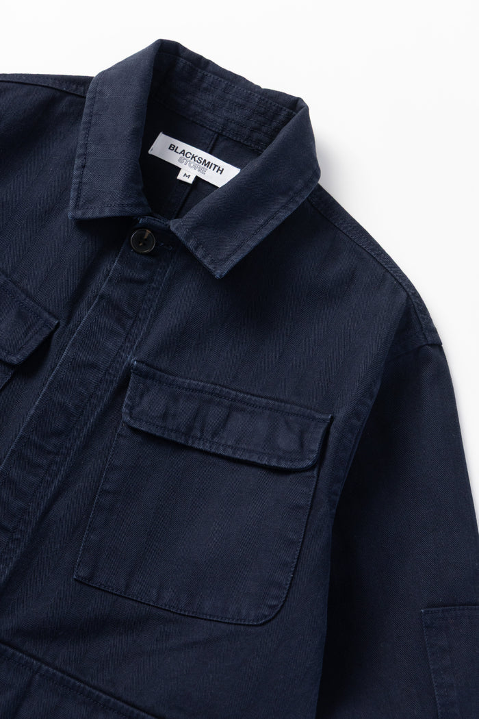 Blacksmith - Herringbone Jungle Jacket - Navy