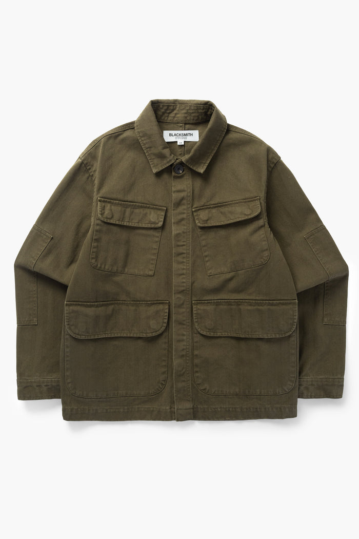 Blacksmith - Herringbone Jungle Jacket - Olive