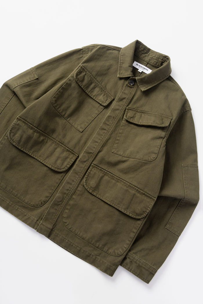 Blacksmith - Herringbone Jungle Jacket - Olive