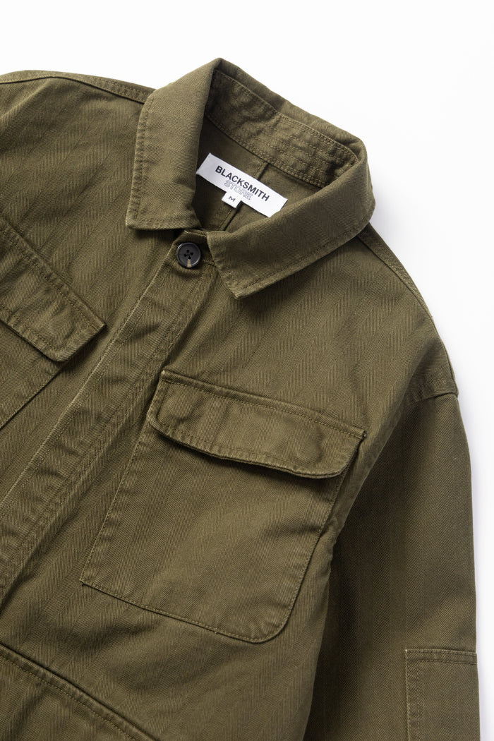 Blacksmith - Herringbone Jungle Jacket - Olive