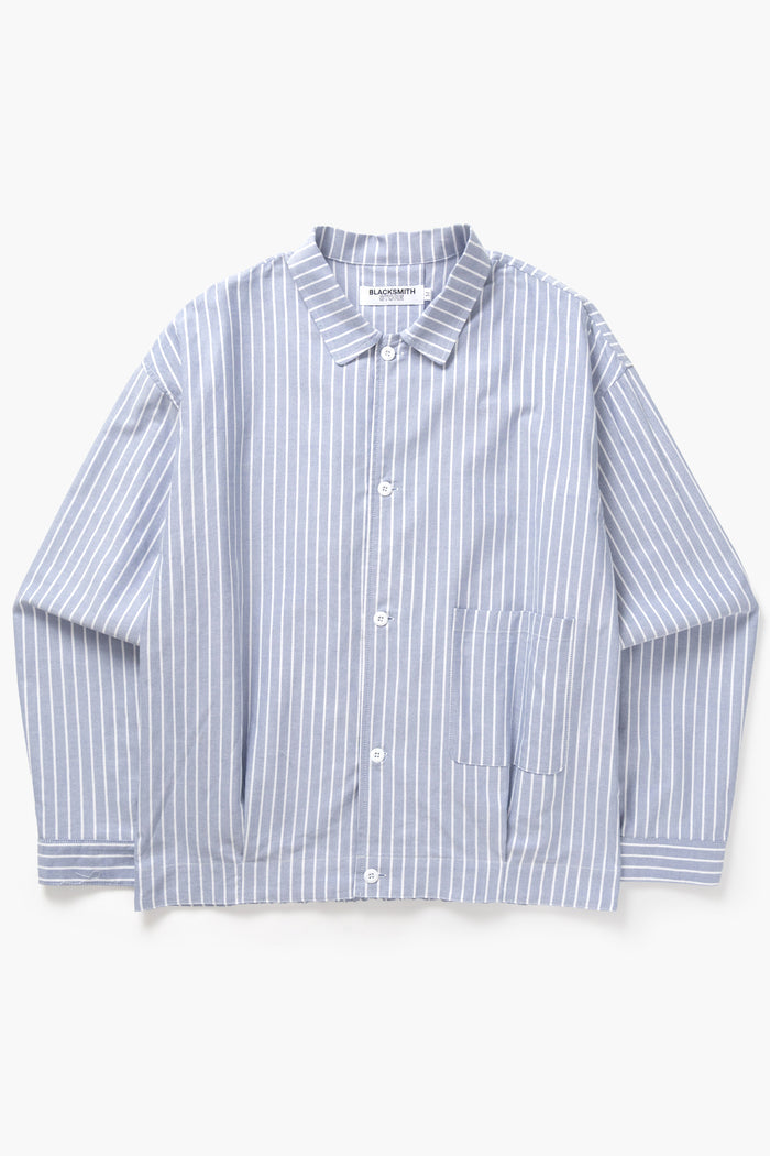 Blacksmith - Striped 50's Blouson - Blue