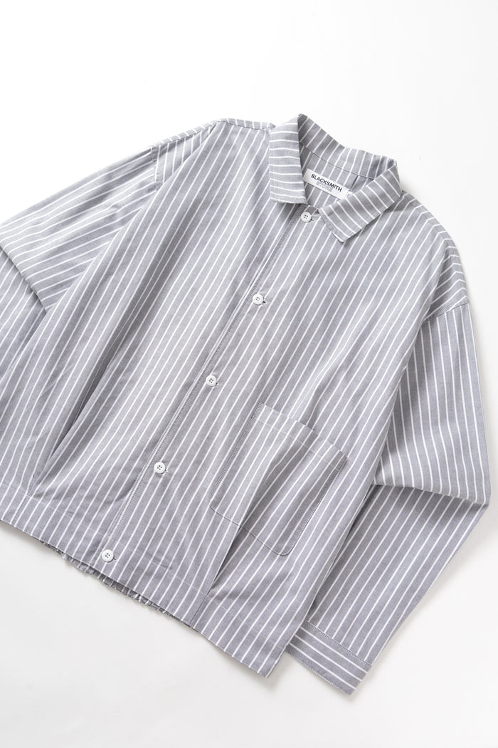 Blacksmith - Striped 50's Blouson - Grey