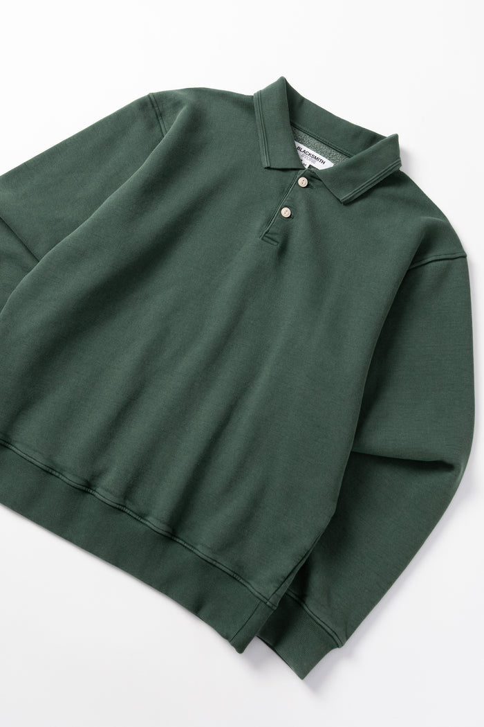Blacksmith - Two Button Washed Rugby - Forest