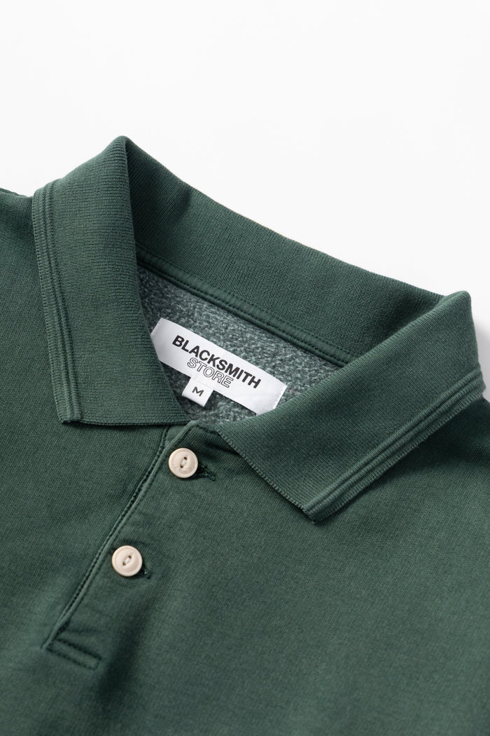 Blacksmith - Two Button Washed Rugby - Forest