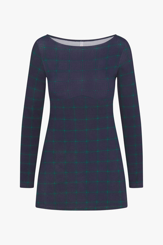 BOATNECK DRESS IN OXFORD