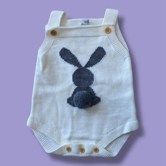 Bunny Knit Romper 3-6m