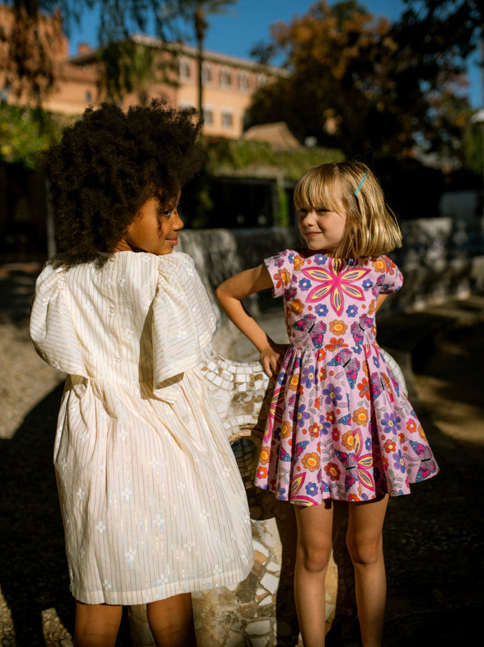 Butterfly Sleeve Twirl Dress