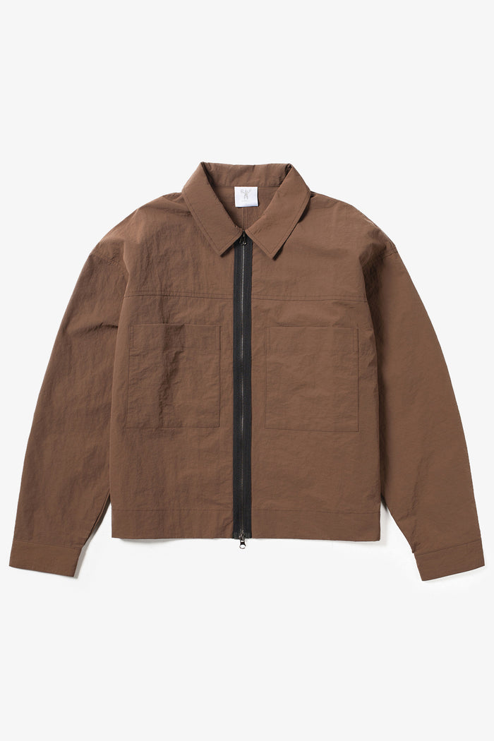 Candice - Air Nylon Shirt Jacket - Brown