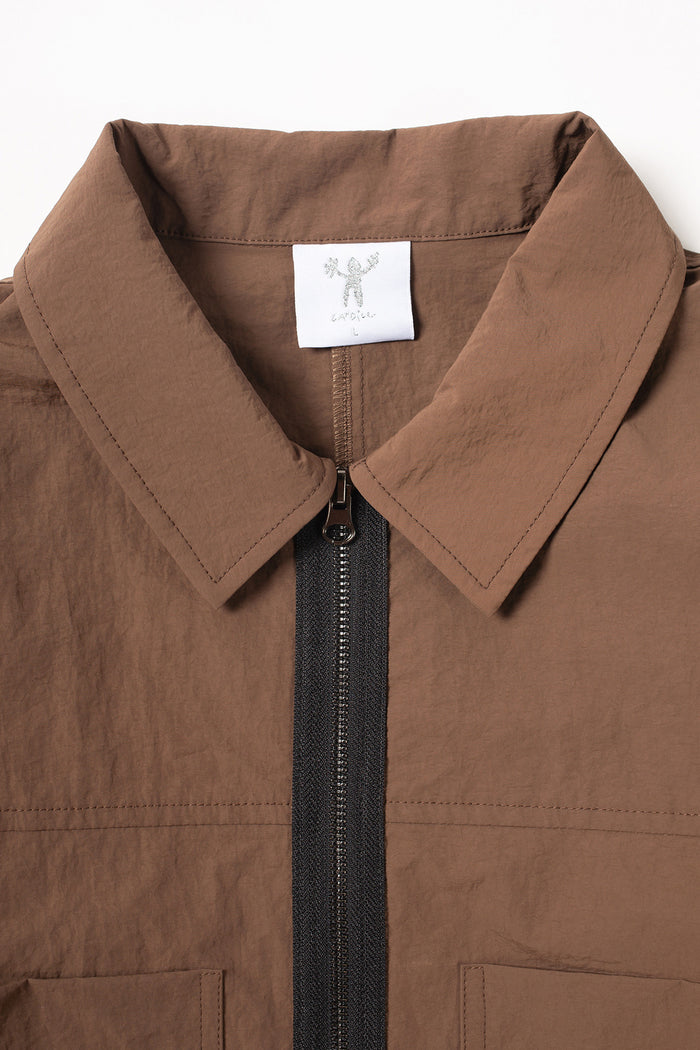 Candice - Air Nylon Shirt Jacket - Brown
