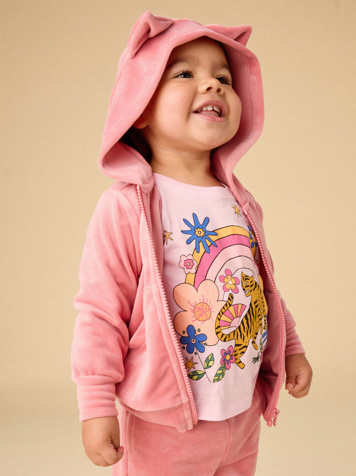 Cat Ears Velour Hoodie