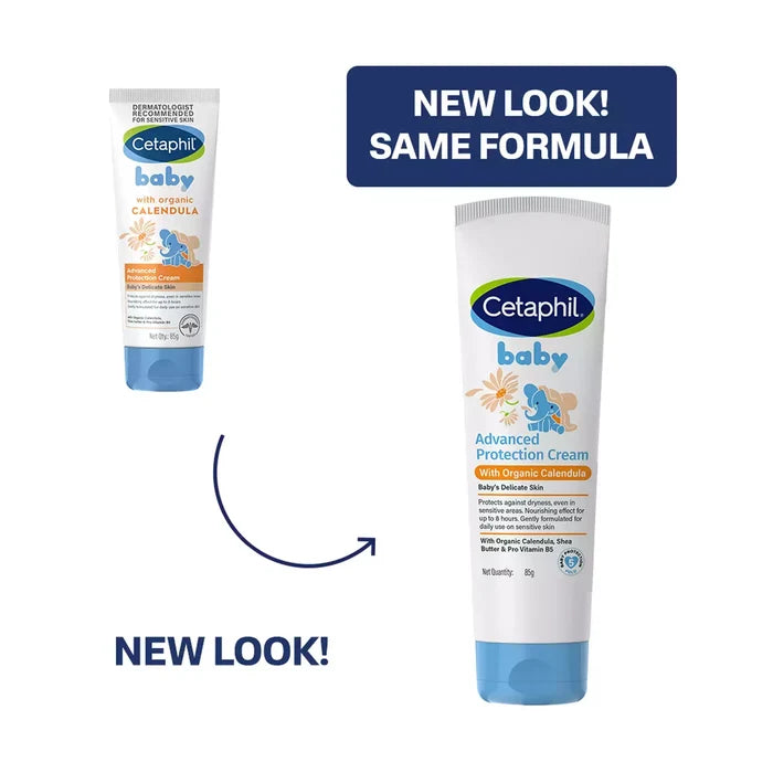 Cetaphil Baby Cream, Face & Body Moisturizing Cream | Advance Protection | Gentle & Soft with Organic Calendula 85gm