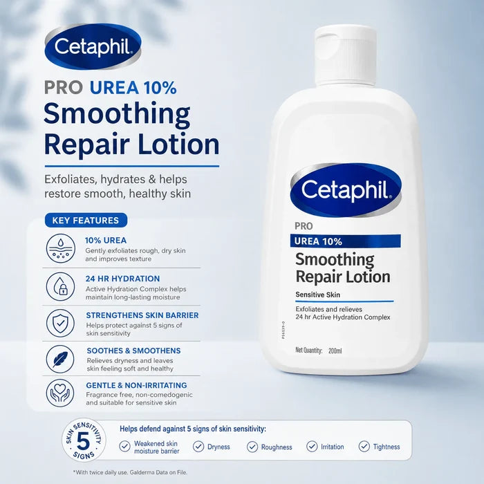 Cetaphil Pro 10% Urea Smoothing Repair Lotion 200ml