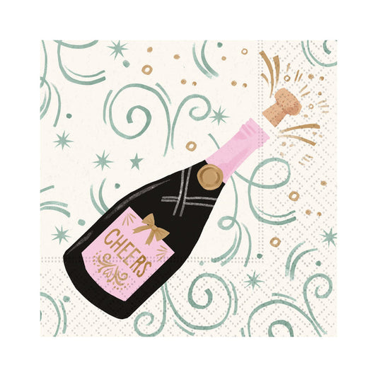 Champagne Cheers Beverage Napkins