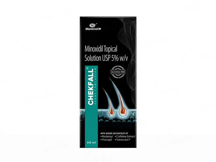 Chekfall 5% Spray Hair Solution, 60ml