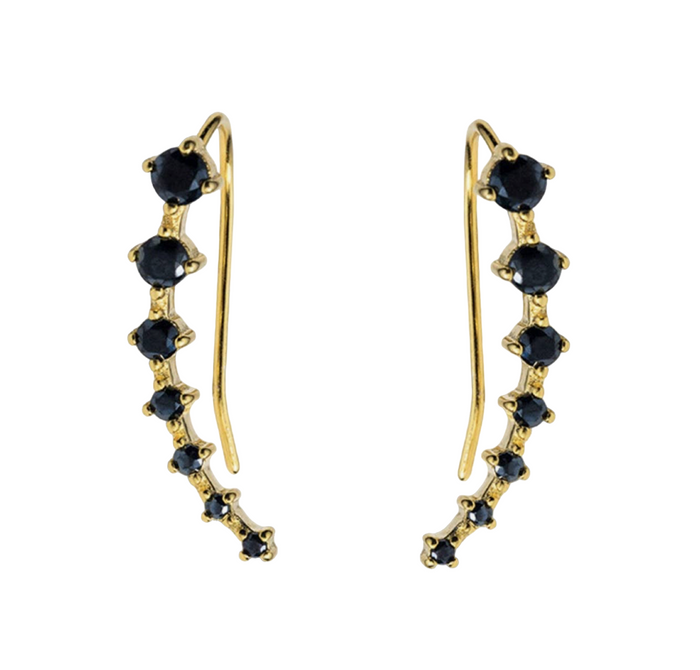 Classic Black Climber Earring