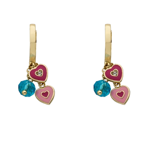 Cluster Dangle Heart Earring