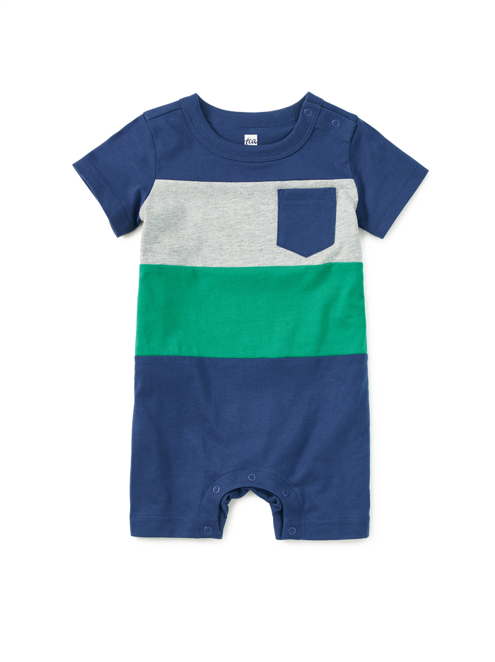Colorblock Baby Romper