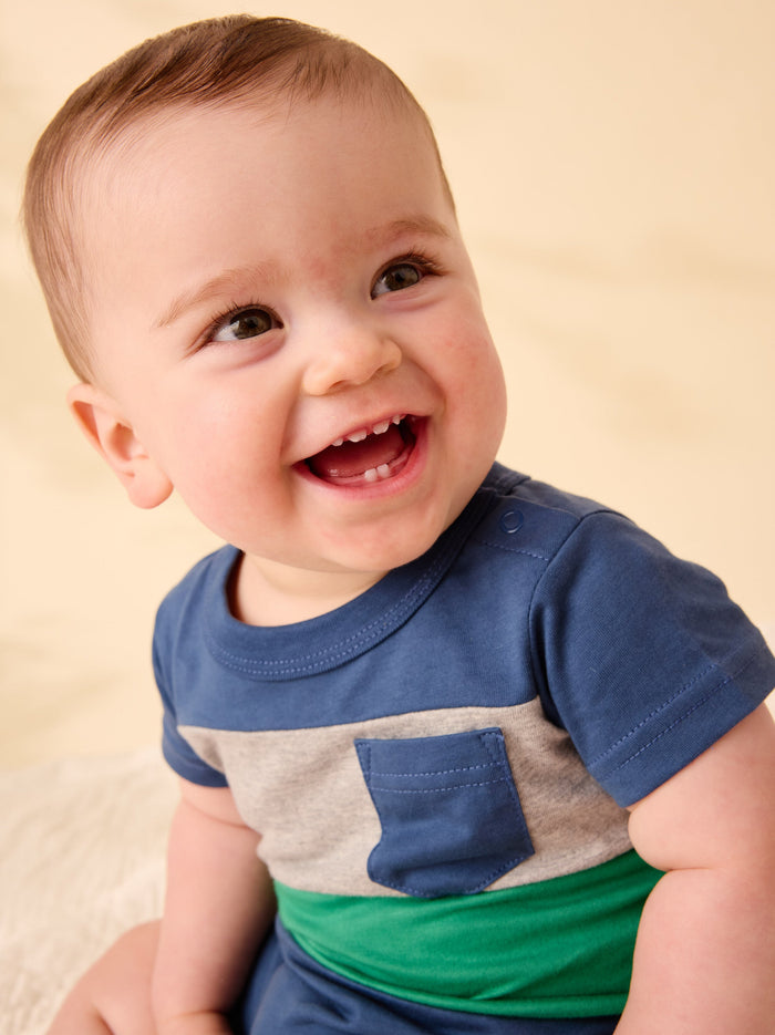 Colorblock Baby Romper