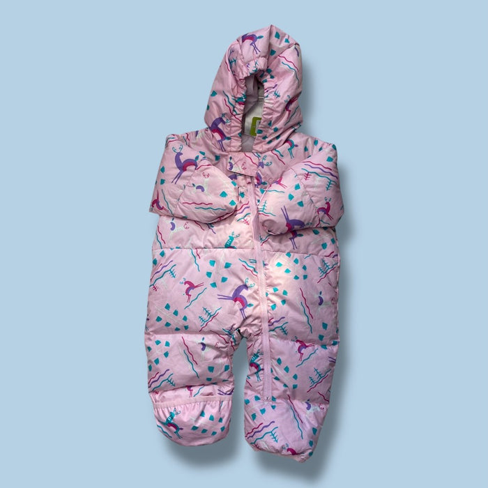 columbia pink snowsuit 12m