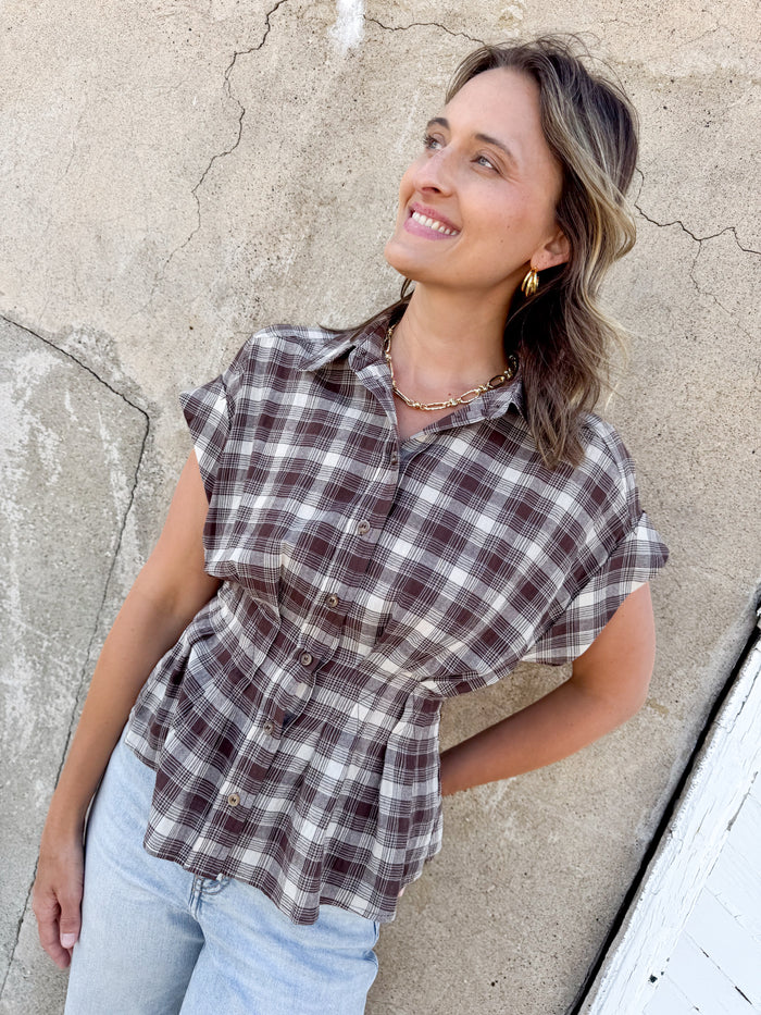 in february Countryside Casual Cinched Blouse – women's blouse