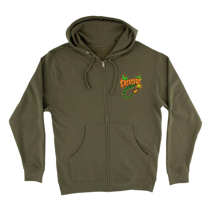 CREATURE DEADLY SANDS ZIP HOODED HEAVYWEIGHT SWEATSHIRT