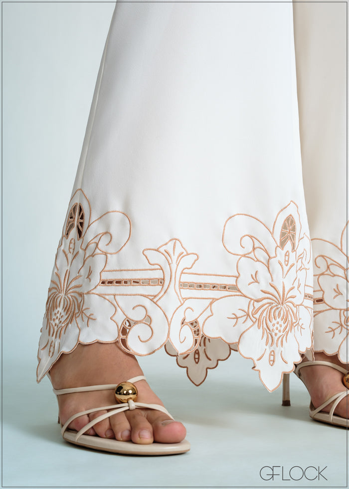 Cutwork Wide Leg Pant - 170726