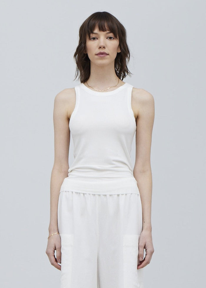 GRADE & GATHER THE BINDING RIBBED TANK TOP – A COMFORTABLE, FIGURE-FLATTERING STAPLE FOR EVERYDAY WEAR