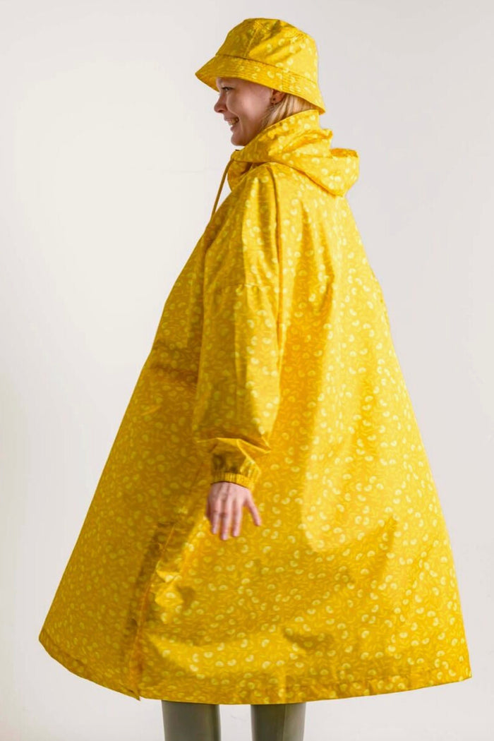 Danefæ København Danedream Dark Yellow Drops Rain Poncho