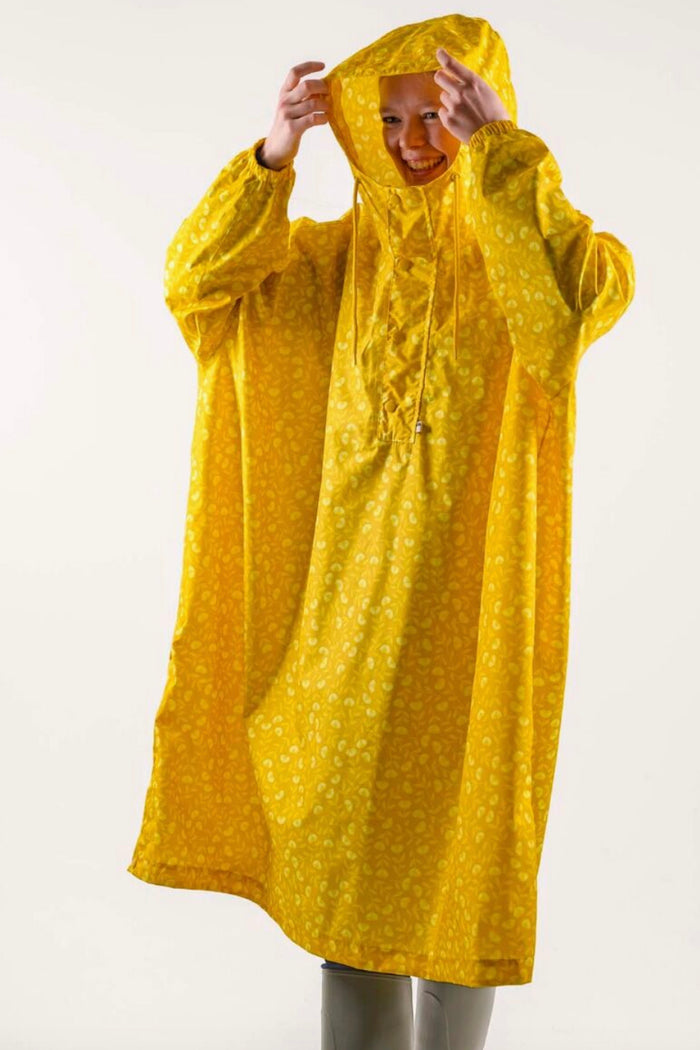 Danefæ København Danedream Dark Yellow Drops Rain Poncho