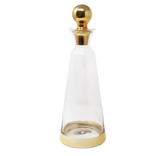 Decanter with Gold Lid