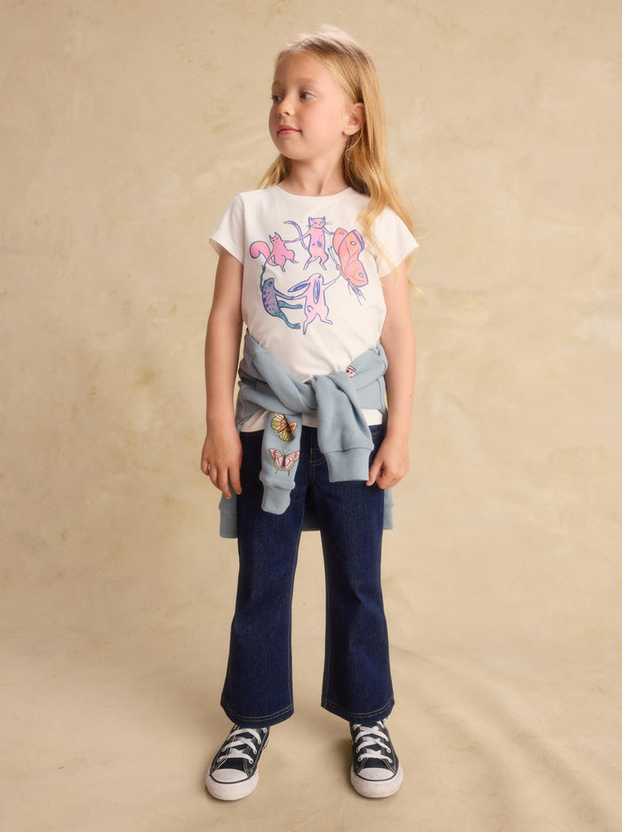 Denim-Like Flare Pants
