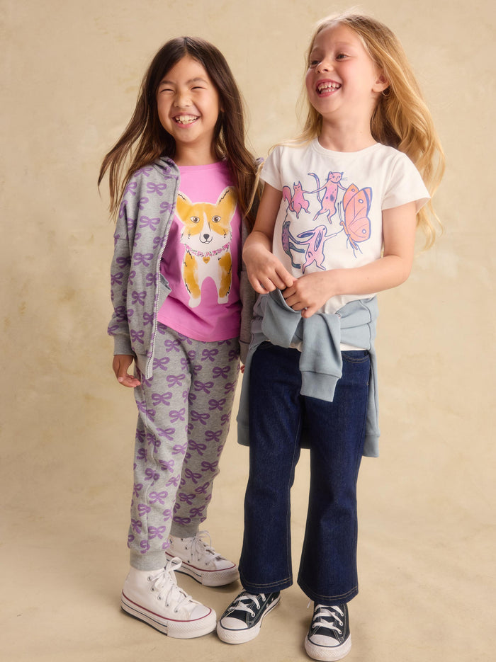 Denim-Like Flare Pants