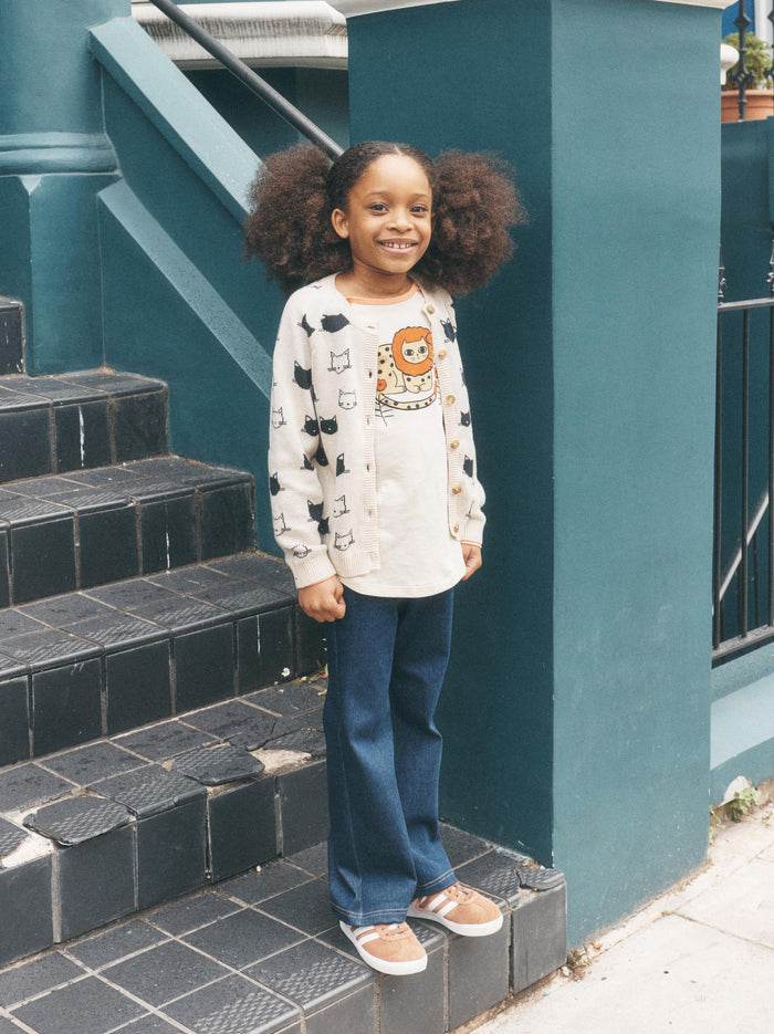 Denim-Like Flare Pants