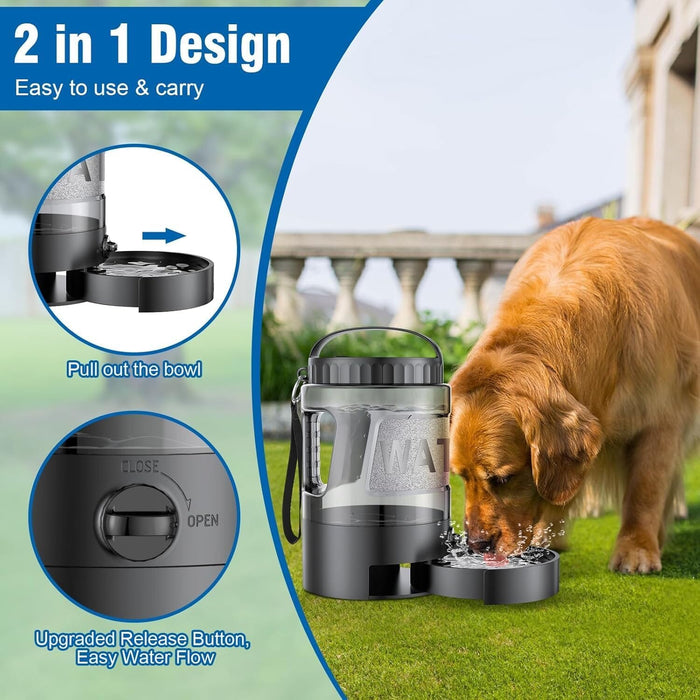 Dog Water Bottle Travel Bowl - 95oz Dog Bowls & Feeders Pet Clever