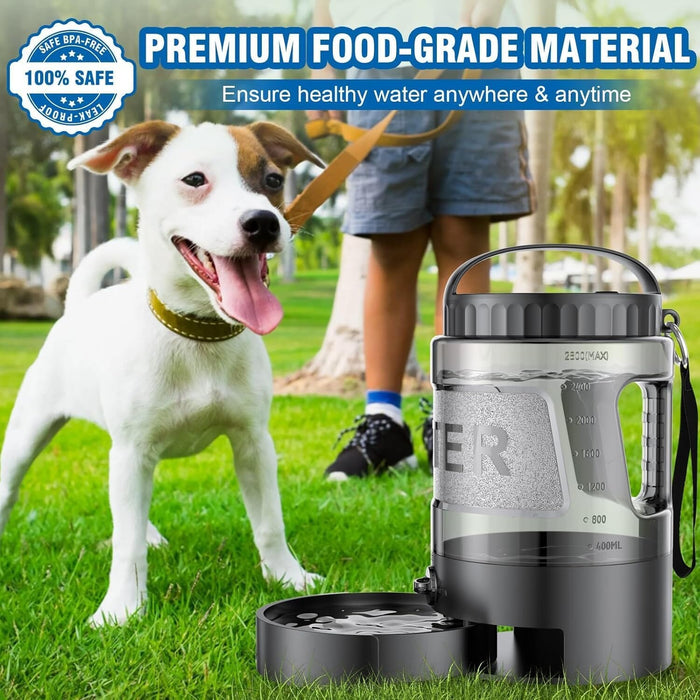 Dog Water Bottle Travel Bowl - 95oz Dog Bowls & Feeders Pet Clever