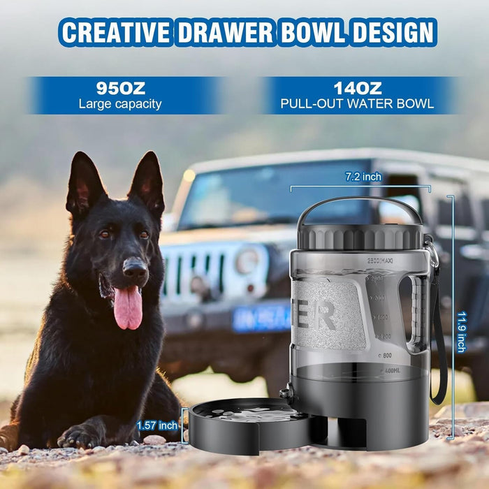 Dog Water Bottle Travel Bowl - 95oz Dog Bowls & Feeders Pet Clever
