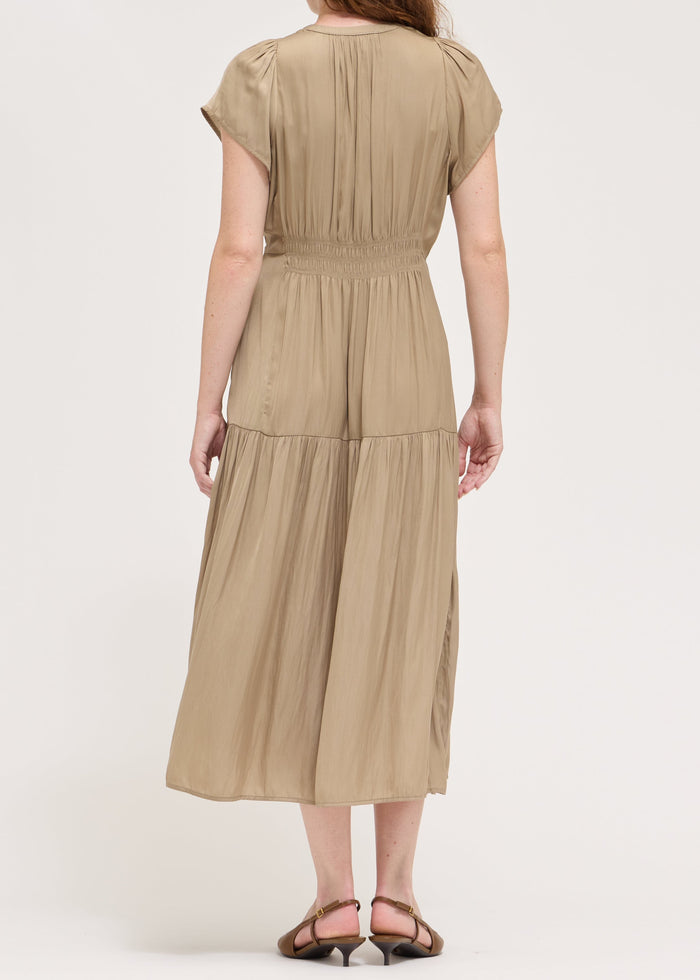 SATIN MIDI DRESS