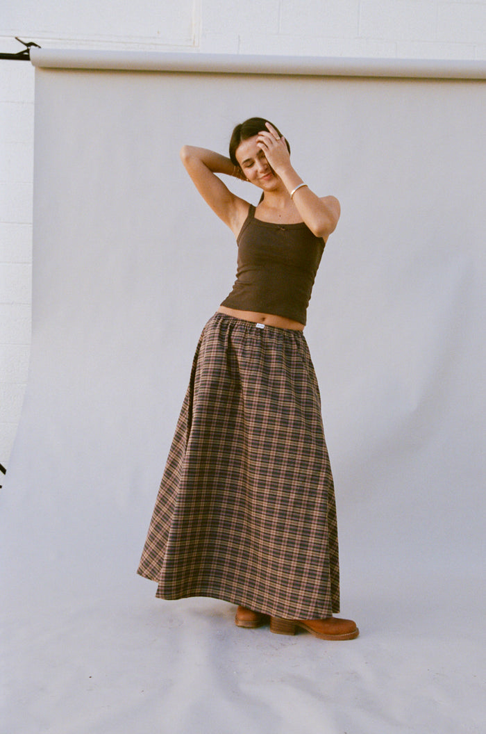 DREAM SKIRT IN THISTLE TARTAN