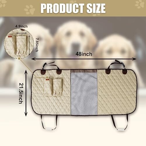 Durable Dog Car Barrier with Full View Mesh Panel and Adjustable Straps Travel Pet Clever
