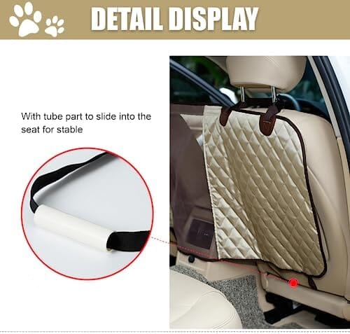 Durable Dog Car Barrier with Full View Mesh Panel and Adjustable Straps Travel Pet Clever
