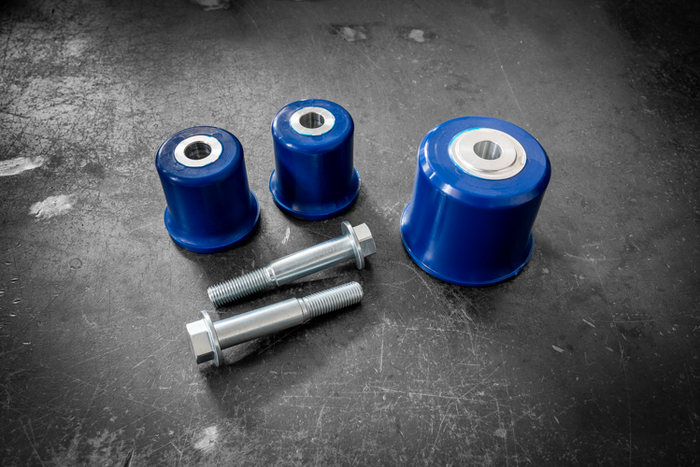 E46 (Non-M) Complete Solid Delrin Differential Carrier Bushing Set-Suspension Bushings-grip-drift-95a-Add 14mm Bolt Upgrade-Garagistic-bmw