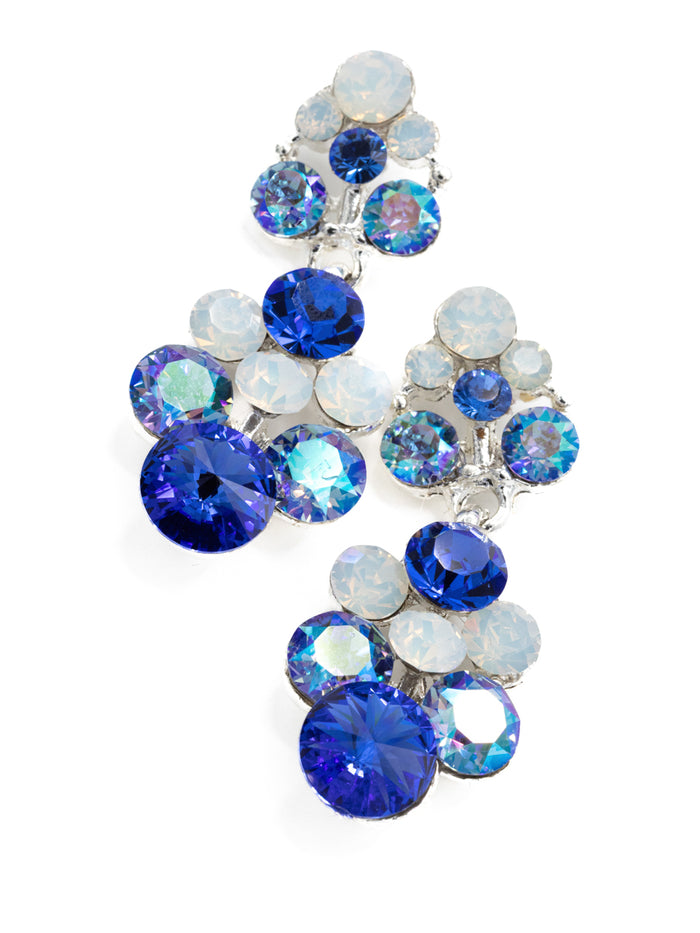 Eliza Benton Grace Earring Opal, Sapphire, and Sapphire AB Mix