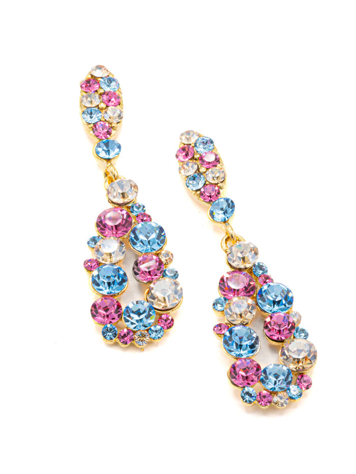 Eliza Benton Lauren Earring Rose/Aqua/Gold Mix