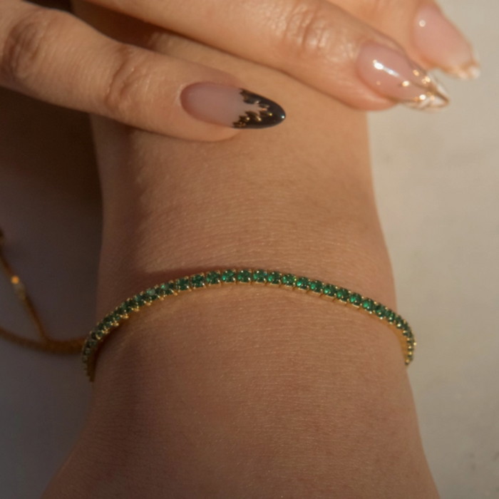 Emerald Green Tennis Bracelet