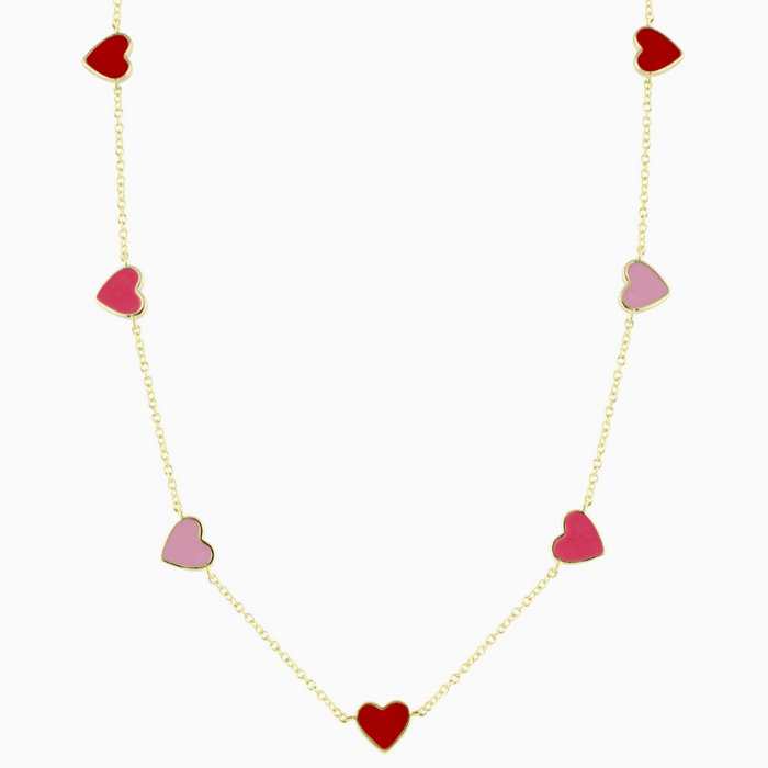 Enamel Heart Necklace