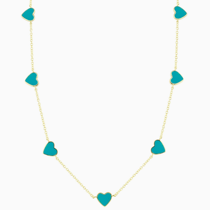 Enamel Heart Necklace