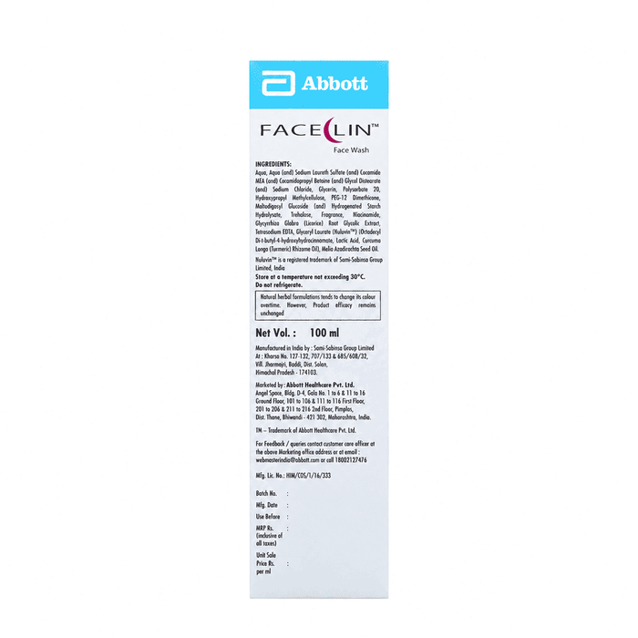 Faceclin Gentle Face Wash 100ml