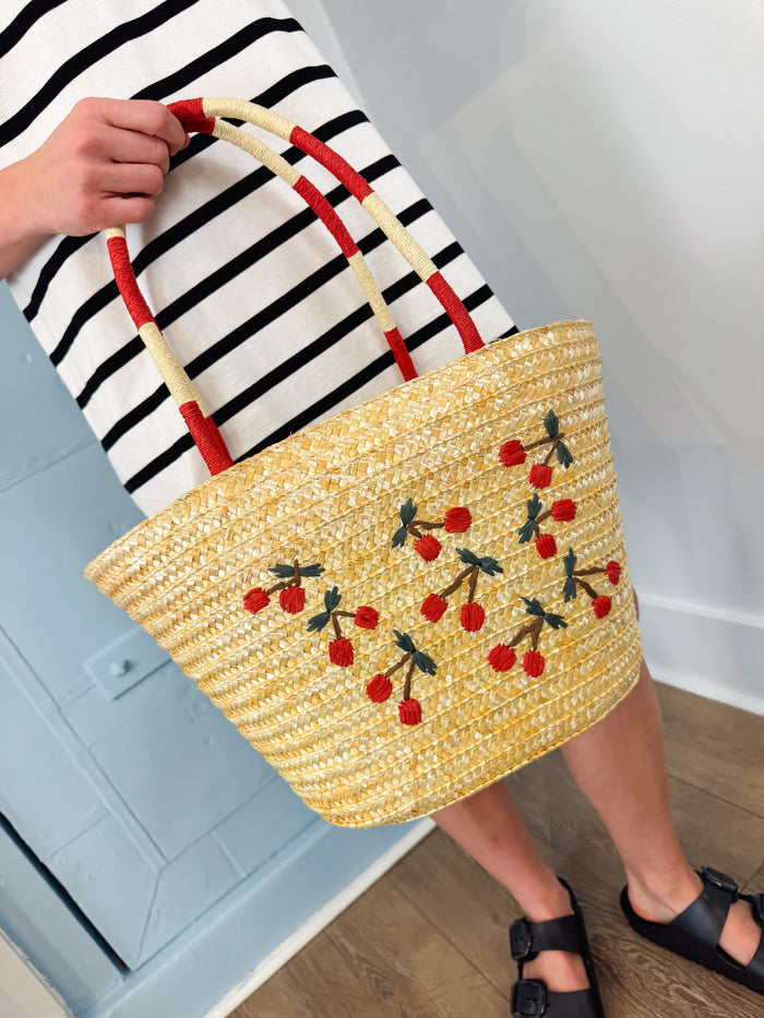 Farmers Market Straw Tote